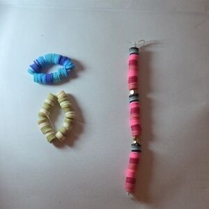 Colorful Beaded Bracelet and Rings Set